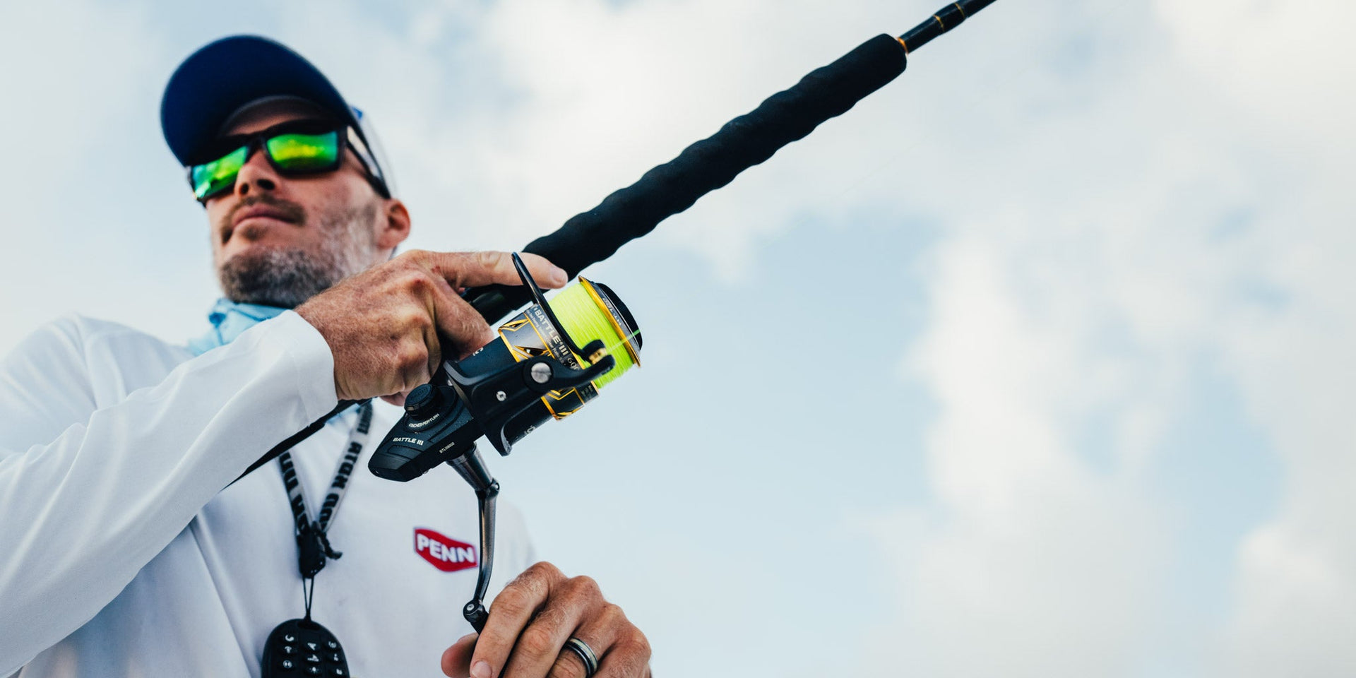 Man fishing with Battle III