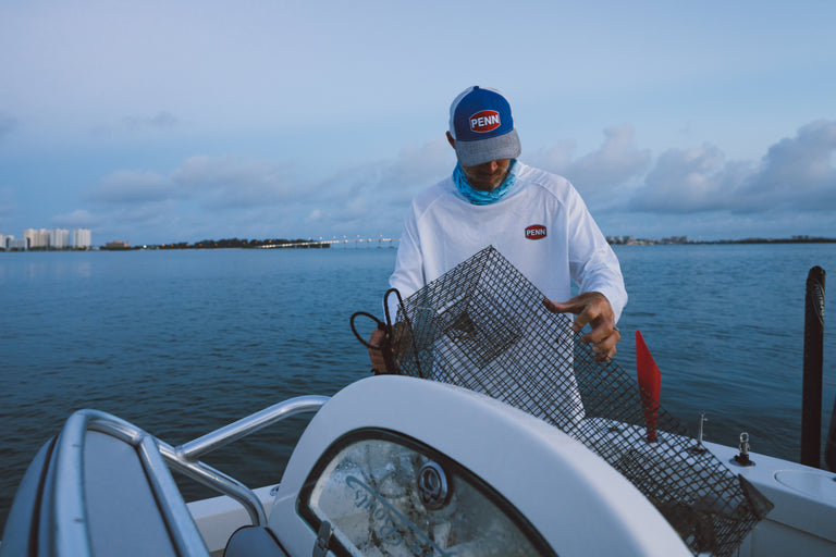Capt. Gonz Crab Cage LS Image | Penn®