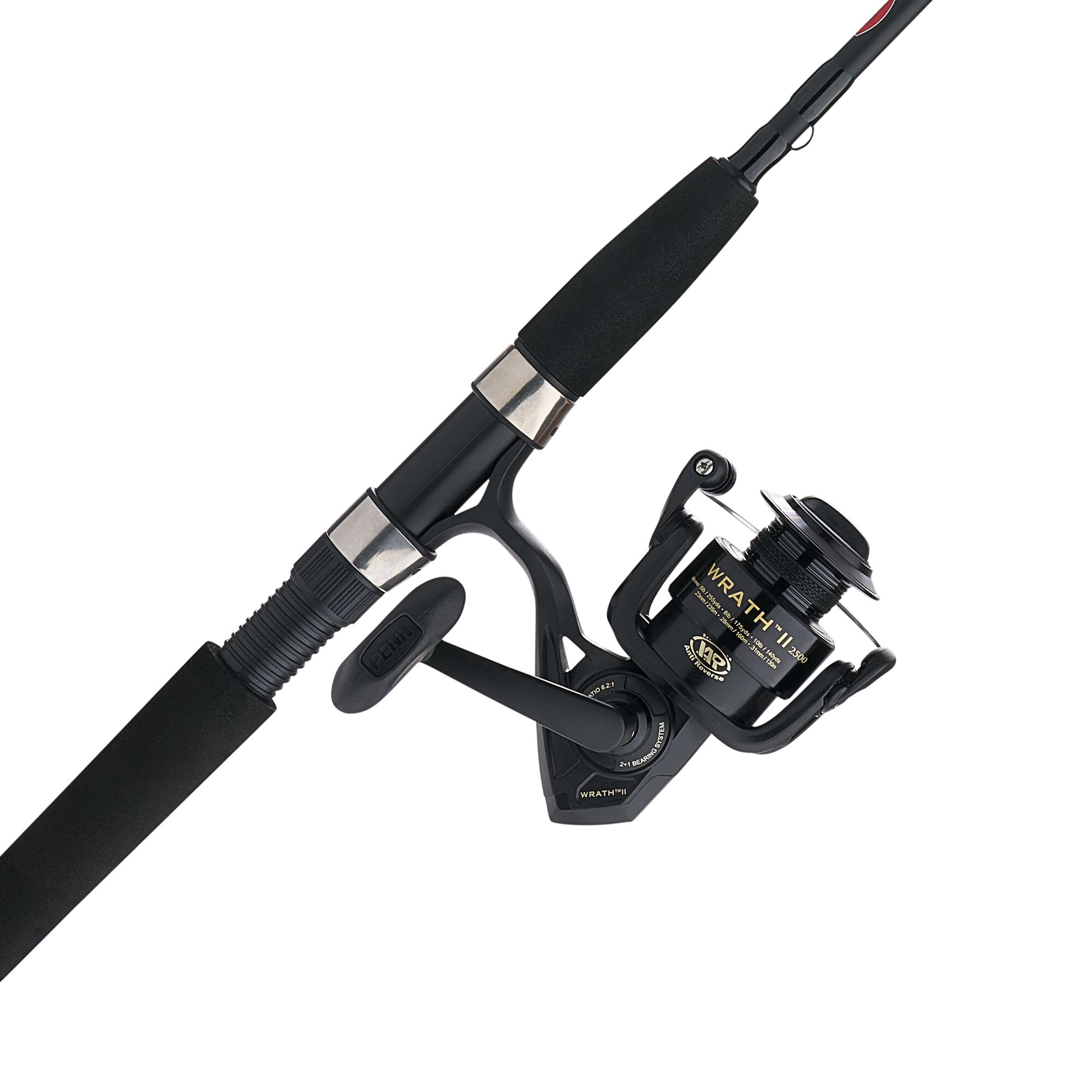 20-40 lb fishing pole salwater fishing Penn Wrath II Spinning Combo
