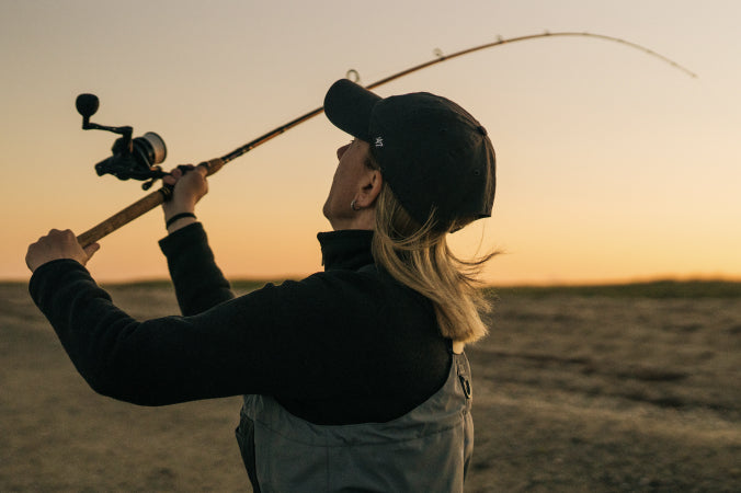 Woman fishing
