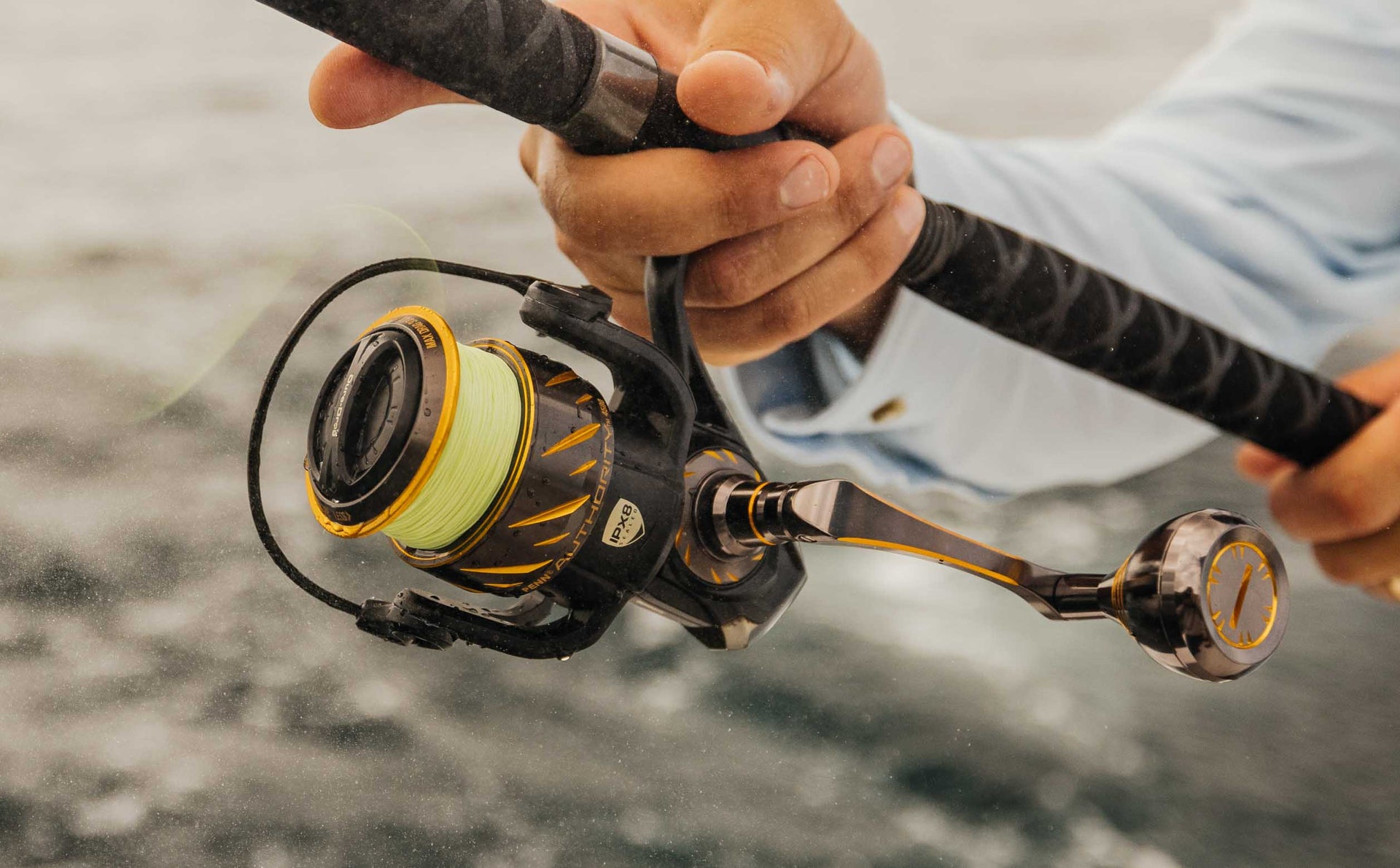 Man fishing with Authority
