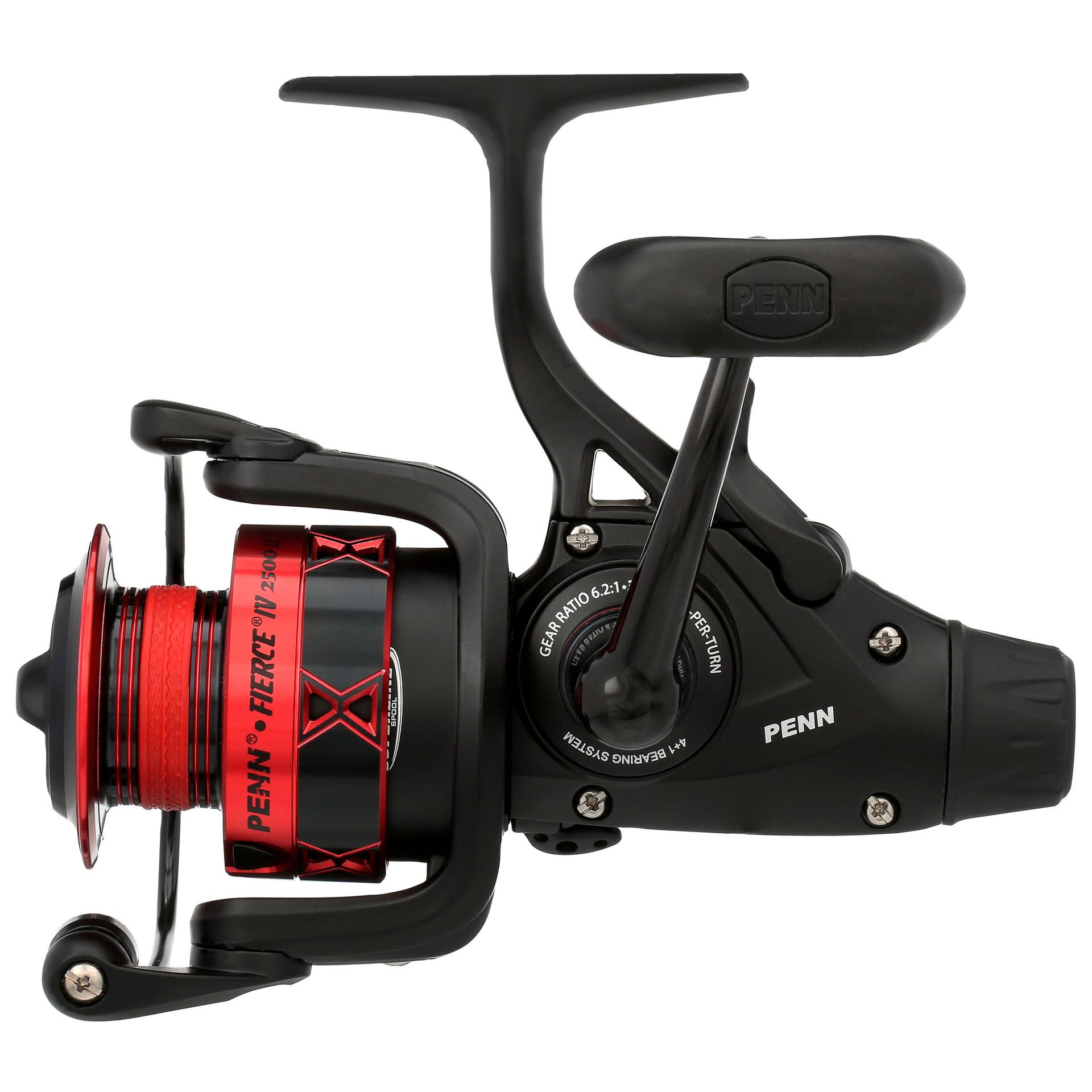  Penn Fierce Iii Live Liner Spinning Fishing Reel, Red, Black,  6000 - Plastic Clam : Sports & Outdoors