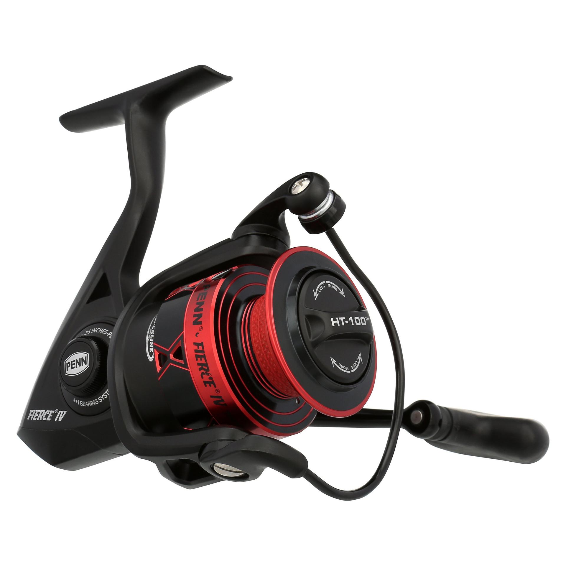  PENN Fierce III Spinning Inshore/Nearshore Fishing Reel, Size  5000, Right/Left Handle Position, Front Drag for Smooth Operation, Saltwater  Fishing Reel,Red, Black : Sports & Outdoors