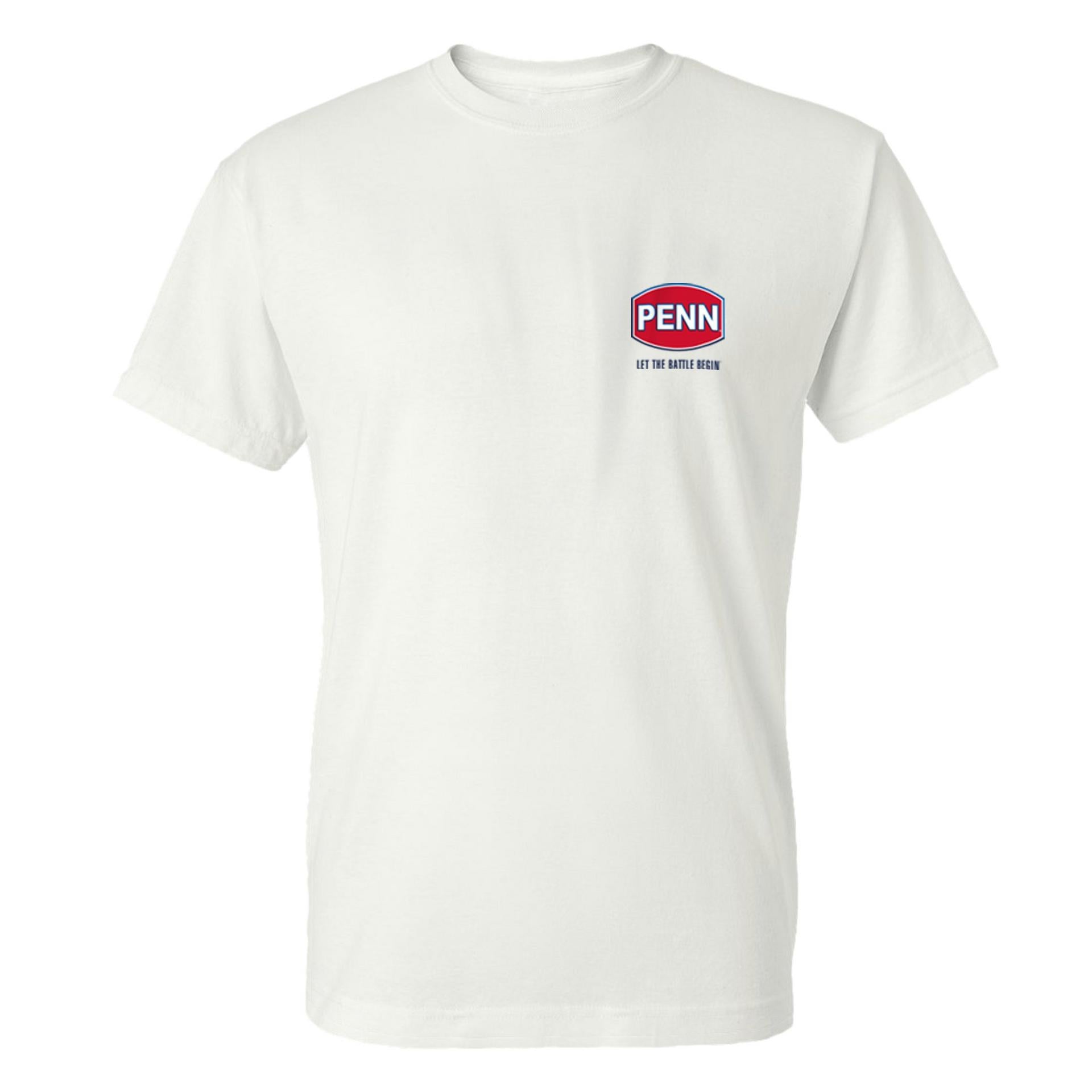 Logo Short Sleeve T-Shirt - Heather Grey, L - Penn Fishing