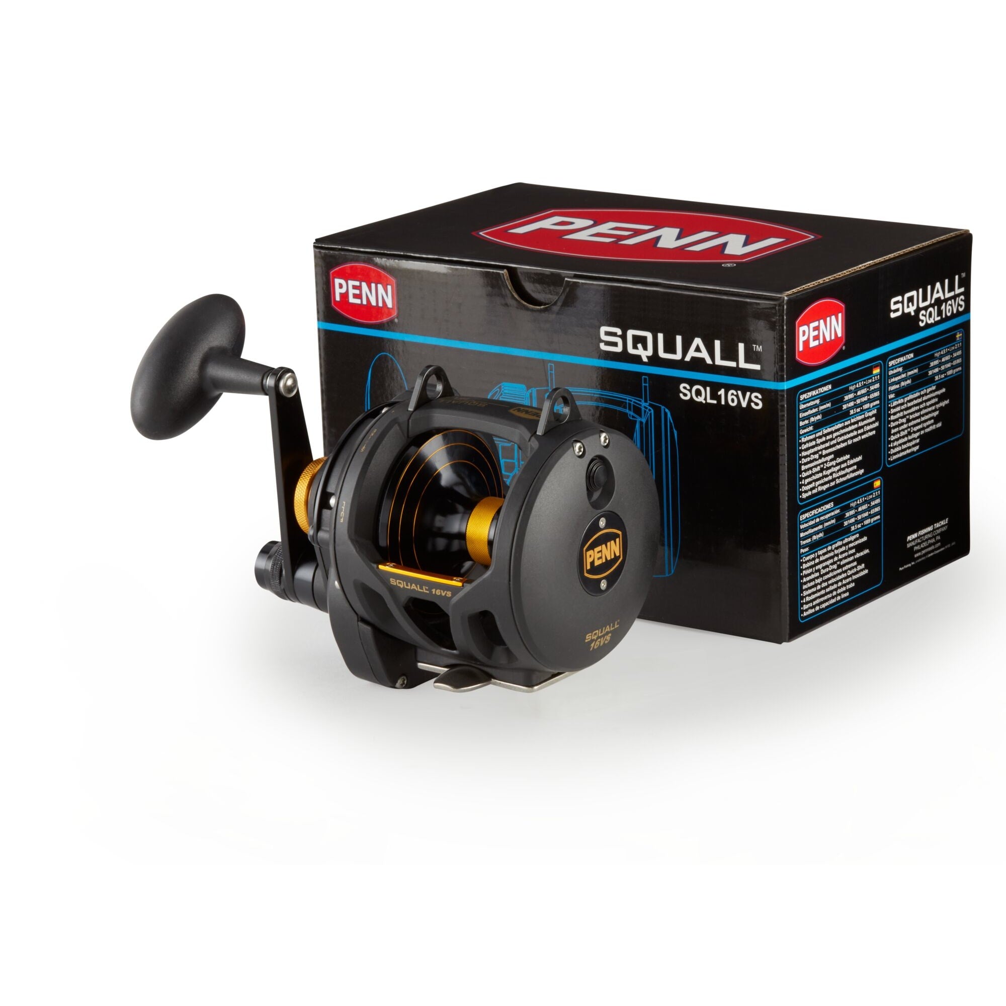 Penn Squall ペン 16VSスコールレバードラッグ2速リール Squall® Lever Drag 2-Speed Conventional Reel