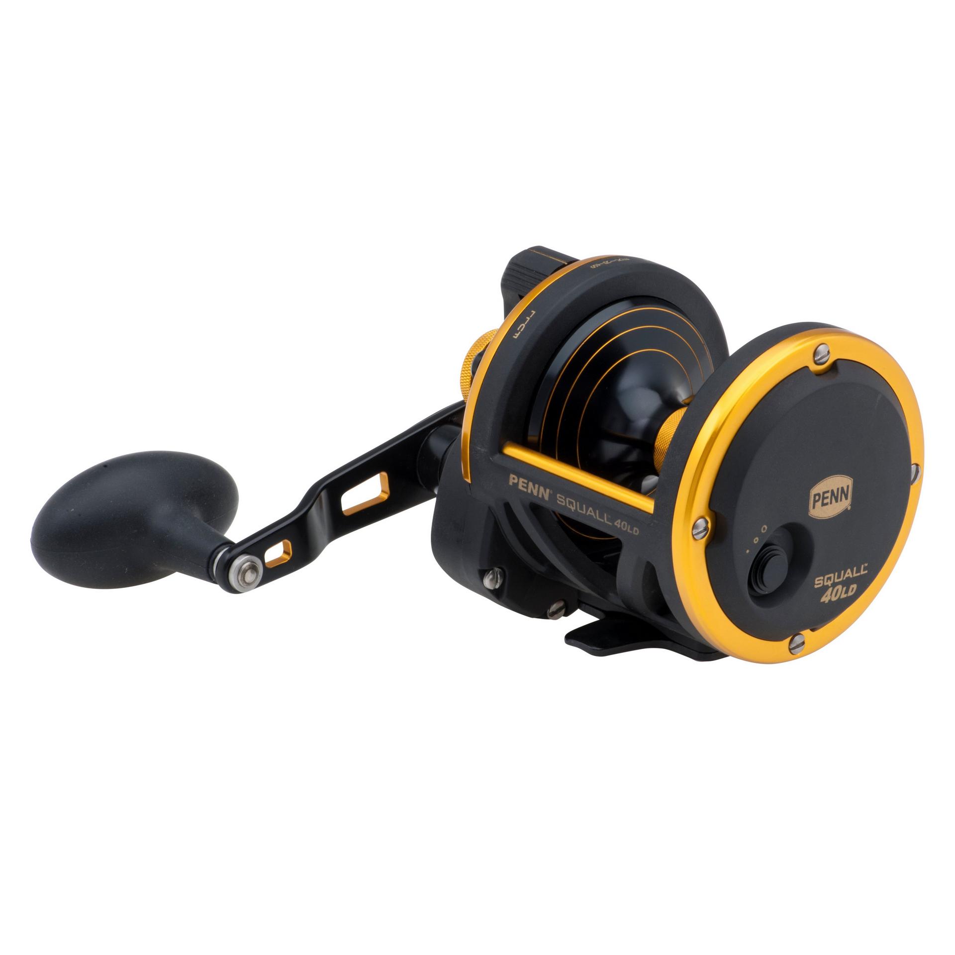 Sold at Auction: An overhead trolling fishing reel marked PENN Squall 40LD