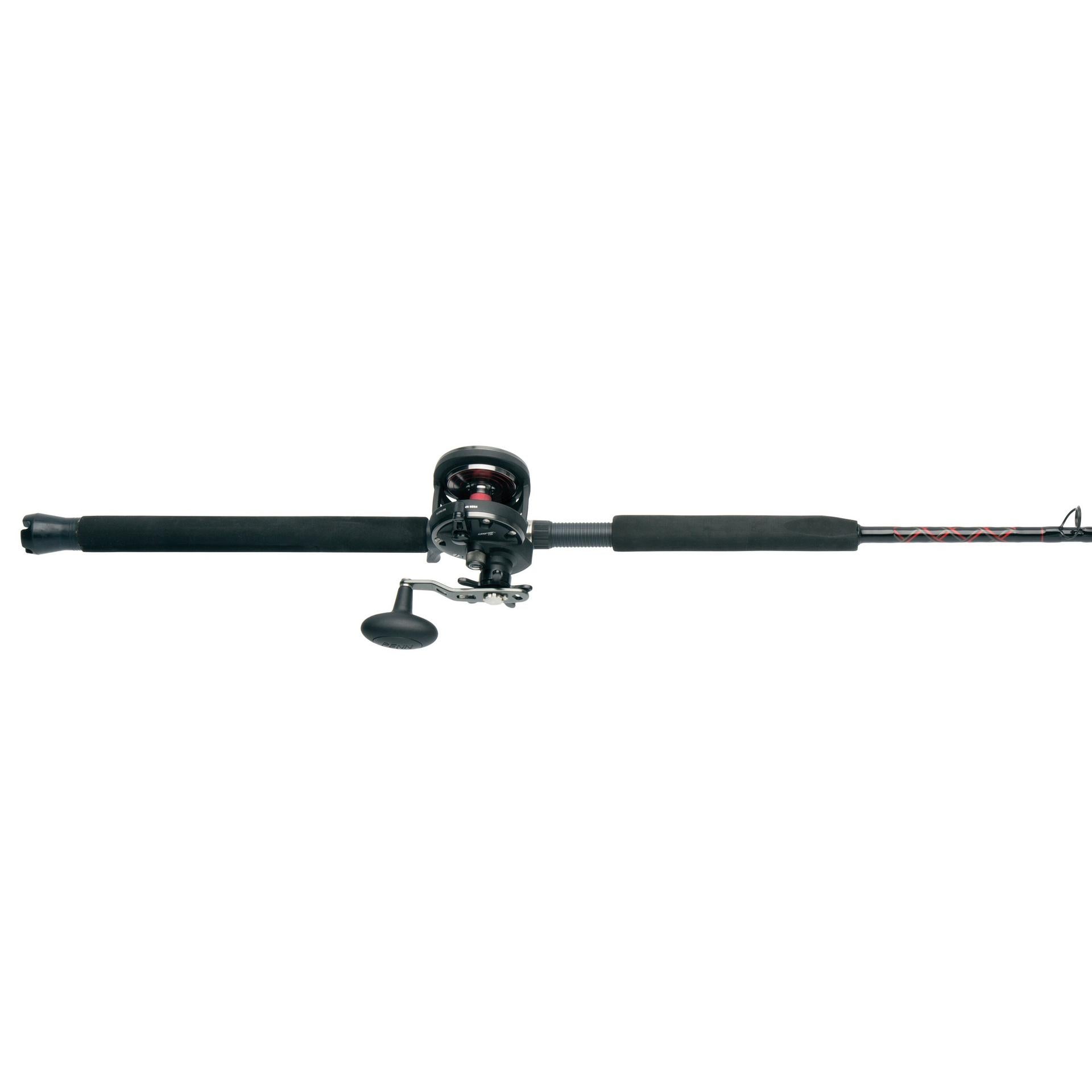 Warfare Level Wind Conventional Combo - 30, 5.1:1 Gear Ratio, 15 lb Max Zdrag, 7' 1pc Rod, Medium Power, Right Hand