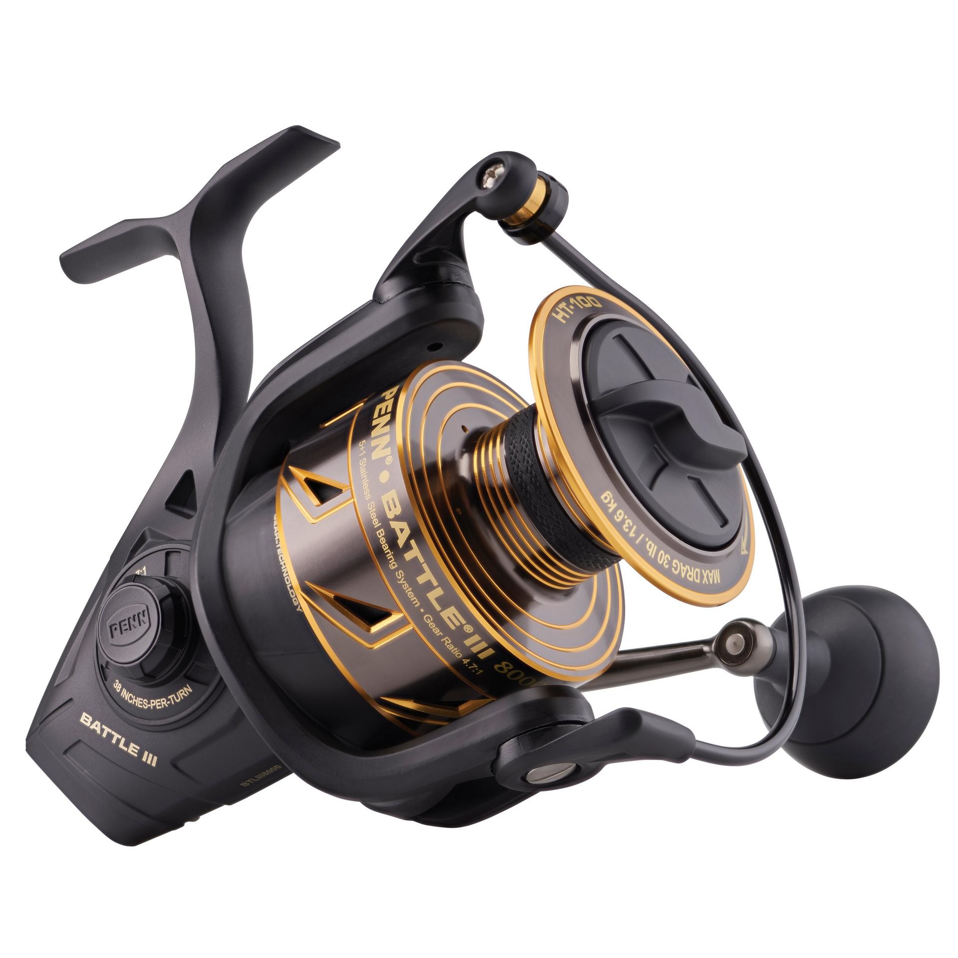 Penn BTLII8000102H Battle II HT100 Saltwater Spinning Fishing Reel and Rod  Combo, 1 Piece - Fred Meyer