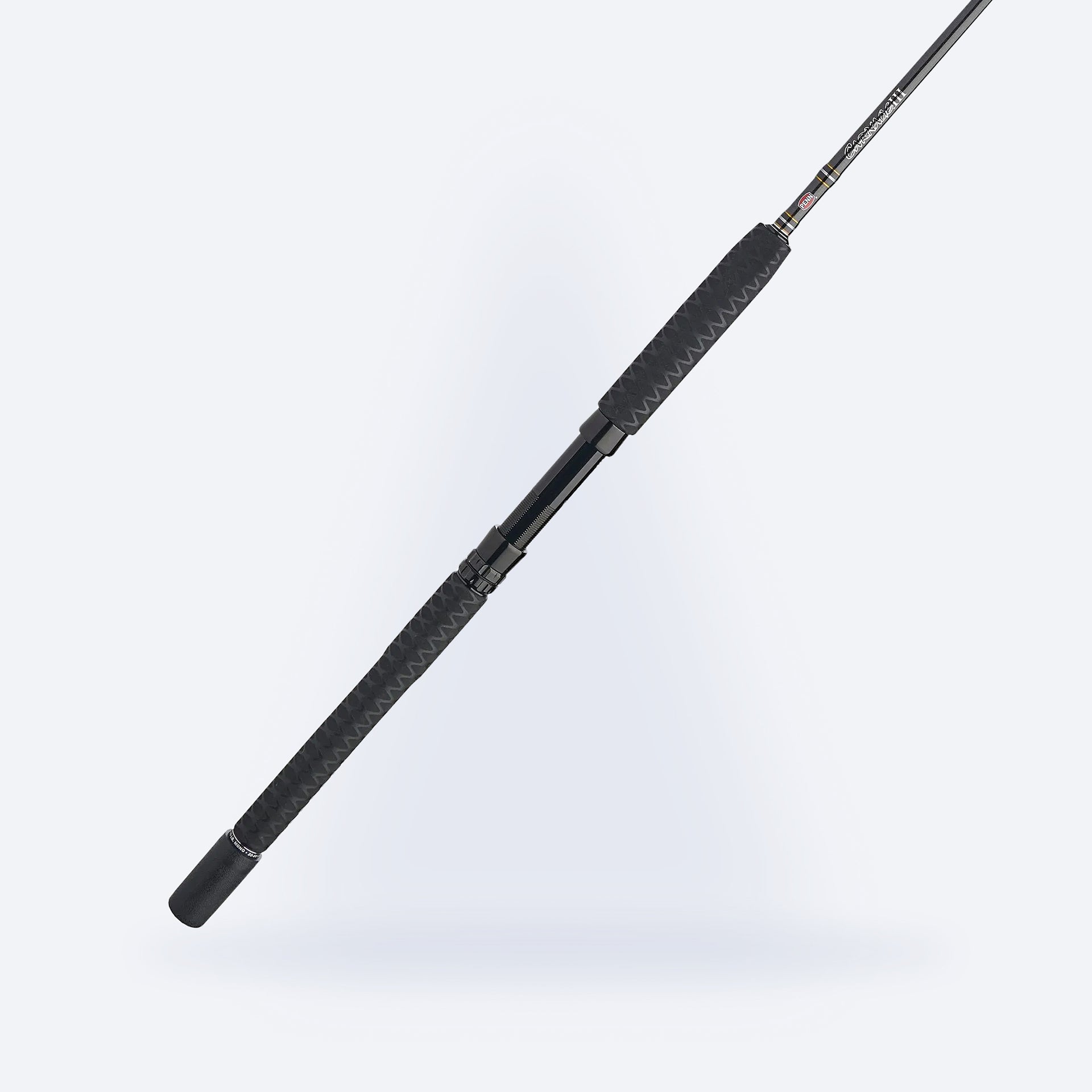 Fishing rod on a white background